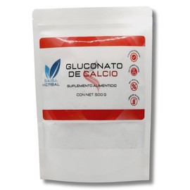 Gluconato de Calcio en Polvo 500 g | Grado Alimenticio | Ideal para Cocina Molecular y Gastronomía Creativa