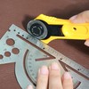 UPTTHOW Leather Tools French Curve Protractor Triangles Andcircle Gauge All-in-one