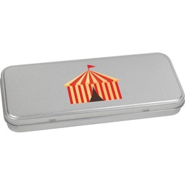 Azeeda 'Circus Tent' Metal Hinged Stationery Tin/Storage Box (TT00246241)
