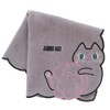 ANNA SUI 109482-0011-03 Towel Handkerchief, Rose & Cat Embroidery (Gray)