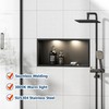 Qeke Stainless Steel Shower Niche 24" X 12", No Tile