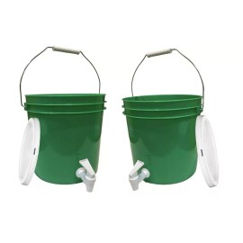 House Naturals  2 Galon Food Grade Bucket with Spigot Faucet Dispenser and Lid ( Pack of 2)