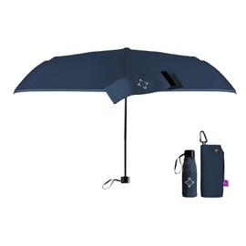 LILAC Travel Mini Umbrella Compact Small & Portable, Windproof umbrellas for rain with Quickdraw sleeve for Backpack, Durable Easy Open Close, Reflective Thread Design for Night Safety Men & Women