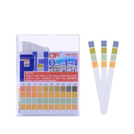 GNHG Pack of 100 PH Test Strips, Urine Test Strips, PH Value Test Strips, Aquarium Test Strips, Four Colour Acid Base Test Strips, Litmus Paper, Test Bases Acid Water, Measuring Range (PH 0-14)