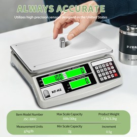 MEIYA Industrial Counting Scale, 30kg/0.5g Digital Coin Scale for Coin, Parts, High Precision Electronic Gram Scale with RS232 Port for Connecting Computer or Printer,kg/g/lb Switching, LCD Display