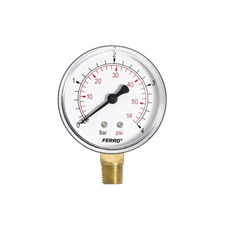 60mm 4BAR 60PSI Pressure Gauge air Oil or Water 1/4"