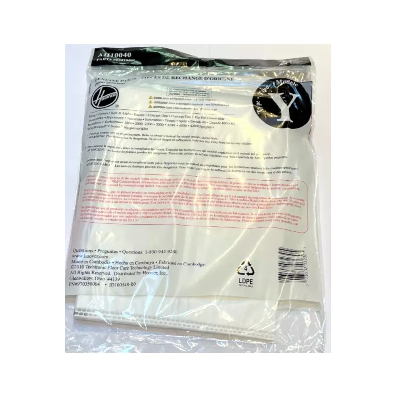 Hoover Wind Tunnel Y HEPA Pleated Vacuum Filter Bags 2
