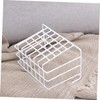 Kisangel White Iron Mesh Storage Basket Collapsible Picnic Basket Easy