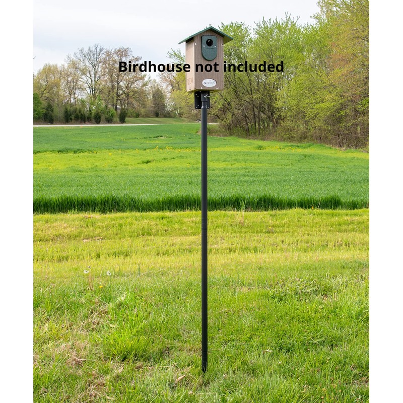 Universal Mounting Pole Kit for Post-Mounted Bird Houses and Bird