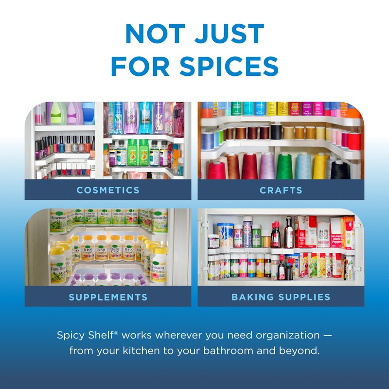 Spicy Shelf 3.0 - Expandable 2 Tiered Spice Rack Organizer