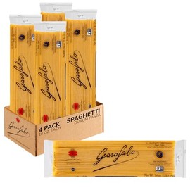 GAROFALO - Pasta De Espagueti Premium De Sémola De Trigo Duro, Hecha En Italia, Estirada Al Bronce, Al Dente, Con Un Solo Ingrediente (Paquete De 4)