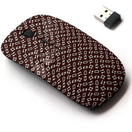CJCBROES 2.4G Wireless Mouse with Cute Pattern Design for All Laptops and Desktops with Nano Receiver - Repeated Creative Puzzle Mosaic