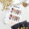 TENPAL French Tip Press on Nails With Rose Pattern Ballet
