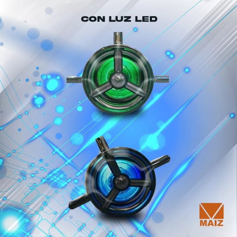 Maíz Bocina Bluetootooth Recargable Radio Fm Usb Turbina Luz Led