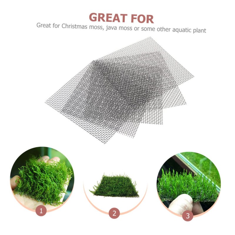 SUPVOX 5Pcs Stainless Steel Aquarium Mesh Nets Wear Resistant Wire