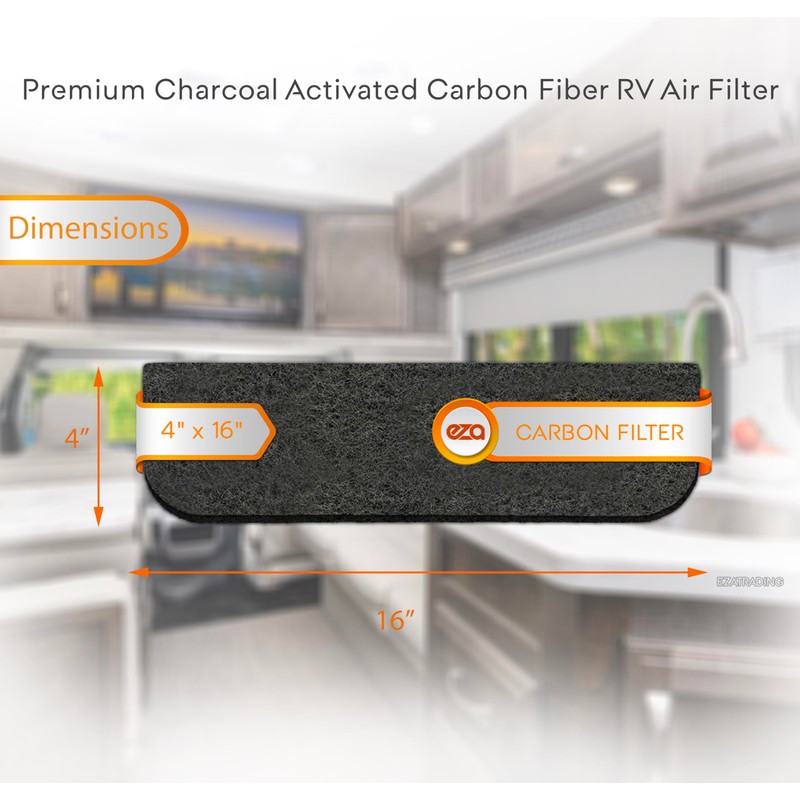 RV Premium Charcoal Activated Carbon Fiber Air Conditioner Filter -
