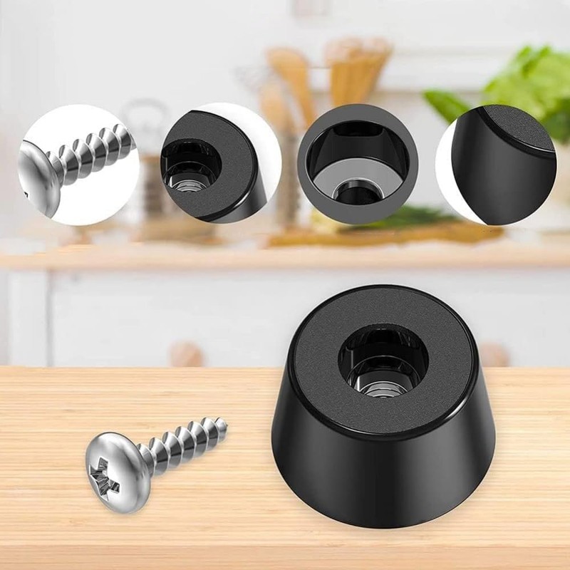 40 PCS Round Rubber Feets with Screws, Rubber Non Slip