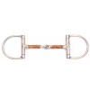 Cavalon Western D Ring Copper Wrapped Single-Jointed Snaffle Horse Bit