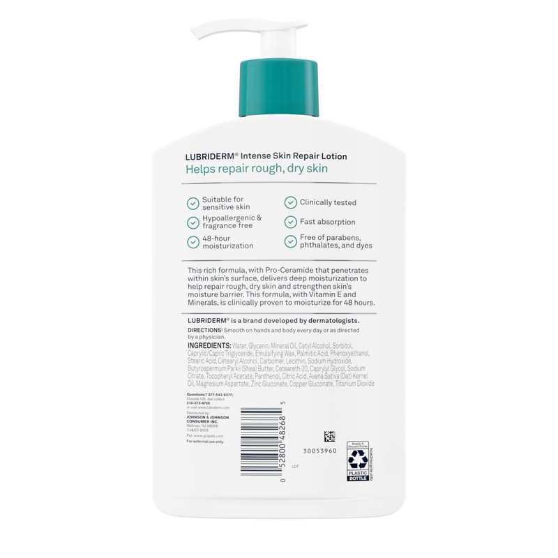 Lubriderm Intense Skin Repair Moisturizing Hand & Body Lotion +