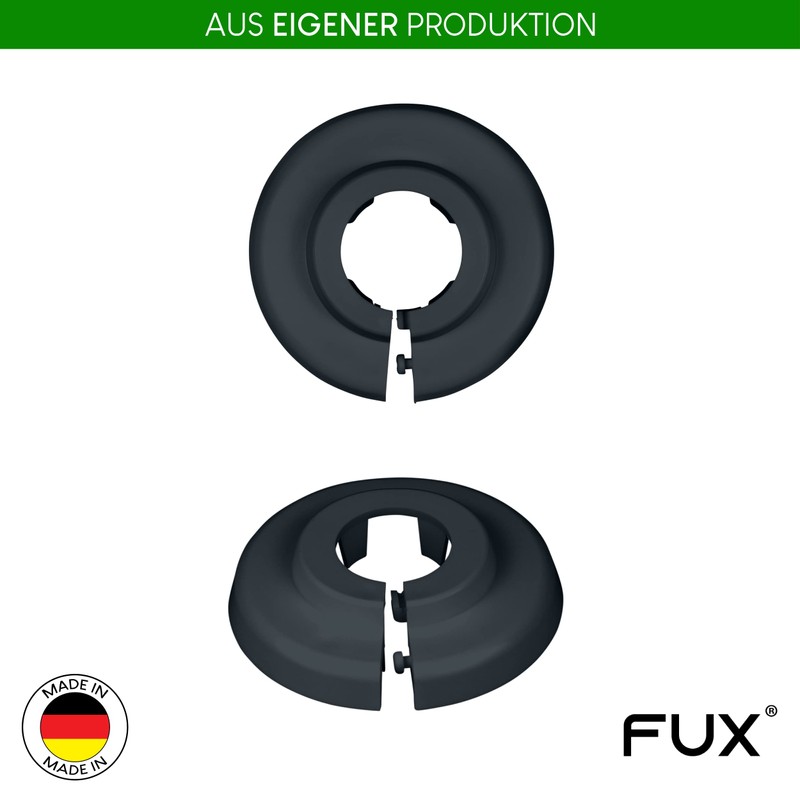 FUX 2 Pieces Radiator Pipe Covers for Pipe diameters 12mm-35mm;