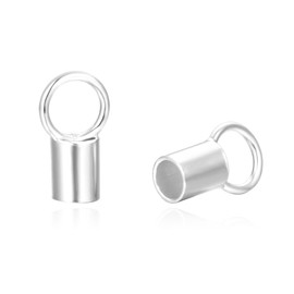 Adabele - 50 tapas de plata de ley 925 auténticas, con lazo para 1,5 mm (0,06 pulgadas), hilo de alambre para hacer joyas SS57-1