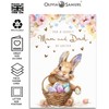 Mum and Dad Easter Card - Bunny with Easter Eggs
