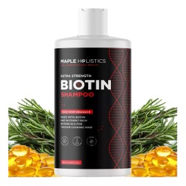 Maple Holistics Champú Ultra Biotin Anticaída Con Queratina Y Argán, Maple