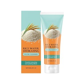 Limpiador facial de arroz de 60 ml, limpia suavemente el rostro, hidrata y calma(3pcs)
