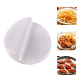 Eabdice 1000 Non-Stick Paper Cuts, Round BBQ Paper, Round Parchment Paper, Double-Sided Disposable Paper, Oil-Absorbing Paper, Suitable for Baking, Grilling, Oil Control Paper