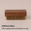 FootFitter Suede & Nubuck Brush Set. Brass & Nylon Brushes