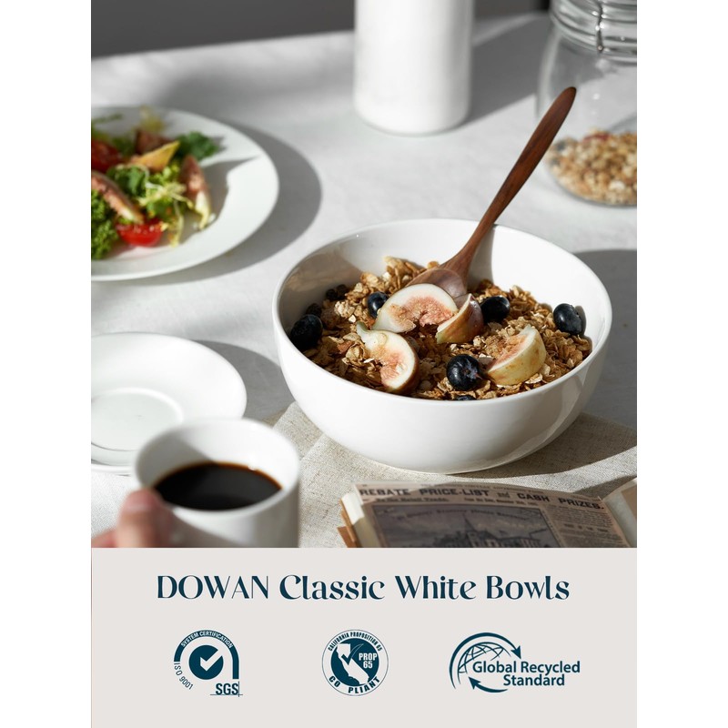 DOWAN 39 OZ Soup Bowls Set of 4 - Large