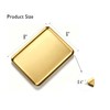 VCREATC 3 Pack Small Gold Tray, 8x6 Inch Stainless Steel