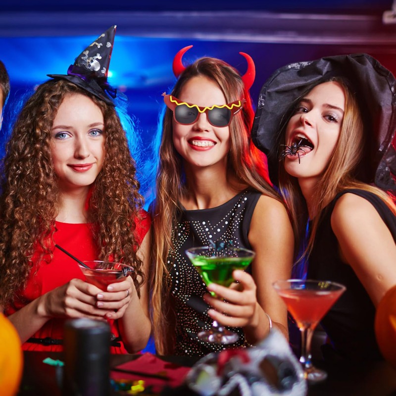 Warmhm Hot Dog Glasses Funny Dance Party Makeup Glasses For