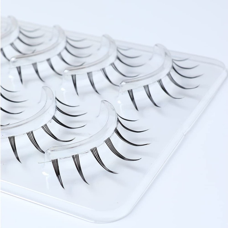 emotao False Eyelashes Natural Upper Eyelashes Short Outer Corner Lower