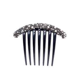 EZ PEACH Rhinestone Hair Comb DE Yaii Winding Hair Arrangement, Easy Hair Arrangement, For Beginners, Easy to Hair, Sparkling and Shiny, Barrette, Crystal, Evening Roll, Comb, Everyday Use, Receptions, After-parties (Violets)