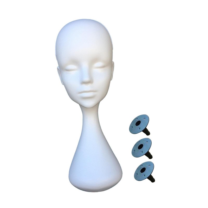 Perfeclan Mannequin Head Foam Display Lightweight Wigs Display Head Multi-Purpose