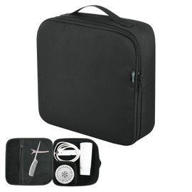 Hair Dryer Carrying Bag Travel Hairdryer Storage Bag Fits 1600W Ionic Blow Dryer and Styler Attachments, Universal Blowdryer Organizer with Mesh Pocket for Portable Hair Dryer and Styling Accessories