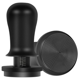 PUSEE 58.5mm Espresso Coffee Tamper - Premium Barista Coffee Tamper, 30lb Calibrated Double Spring Titanium Coating Base Ground Espresso Tamper, Fits for All 58mm Portafilters, Espresso Accessories