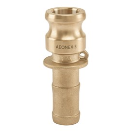 AEONEXIS 1" Camlock Fittings Type E - Heavy-Duty Forged Brass ASTM C38000, Cam Lock Corrosion-Resistant Adapter & Hose Shank for Water/Oil Flow Systems