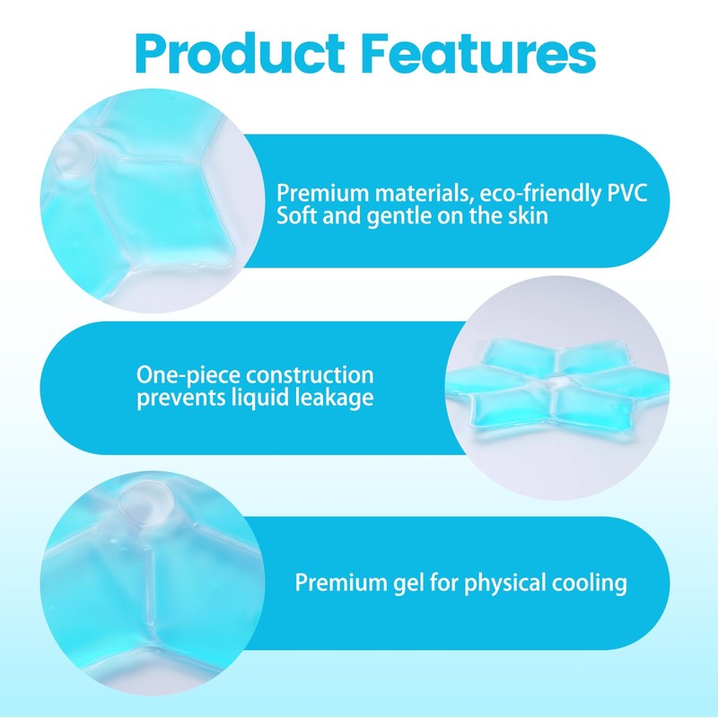 Ice Pack Hard Hat Cooling Insert, Blue, Flower Shape Design,
