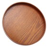 Wooden Round Tea Cup Tray Coffee Plates Holder Serving Tray