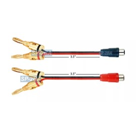 Unbranded/Generic Speaker Banana Plug To RCA Phono Adaptor For Amp Receiver