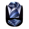 HISDERN Striped Tie for Men Handkerchief Woven Classic Men's Necktie