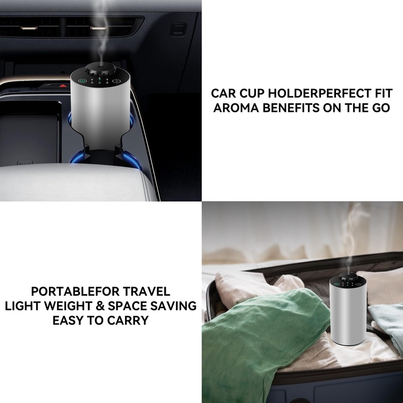 Waterless Essential Oil Diffuser Battery Operated Cordless Aromatherapy Diffuser with