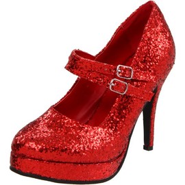 Ellie Shoes Women's 421-Jane-G Maryjane Pump,Red Glitter,5 M US