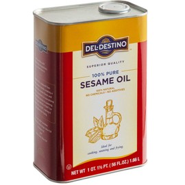 Del Destino 100% Pure, All Natural Toasted Sesame Oil - 1.66 Liter | 1 Tin