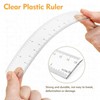 6 Pack Clear Ruler,15cm/6-inch Clear Plastic Ruler, Shatterproof Rulers,Thick Plastic