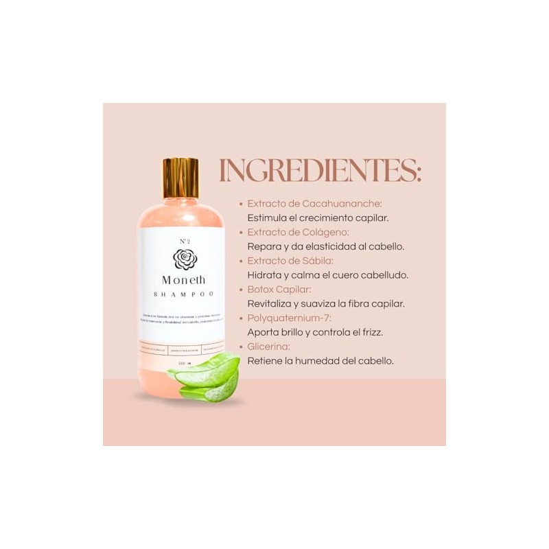 Moneth | Shampoo | Crecimiento Acelerado | Vitaminas para tu
