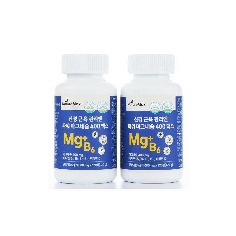 NatureMax Power Magnesium 400 Max 1,000mg for Nerve and Muscle