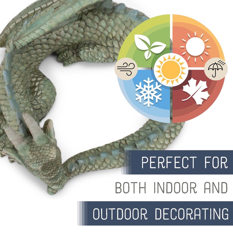 NAT & Jules Small Sleeping Dragon Moss Finish 10 inch